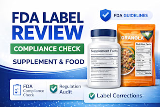 review fda compliant supplement and food labels for compliance