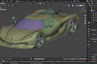 create 3d car models for 3d printing , automotive vehicle modeling and rendering