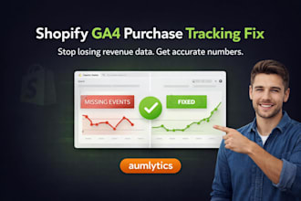 fix your shopify ga4 purchase event tracking