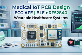 design, embedded pcb, miniature medical iot pcb with ecg afe, ble using nrf52840