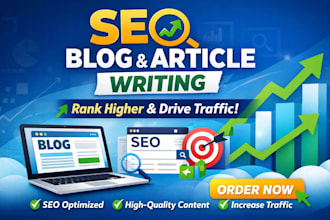 do SEO article writing, blog post writing and blog content writing
