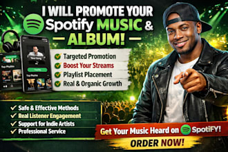 grow your spotify steams and persave with real organic listeners