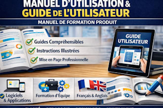 manuel dutilisation, guide de lutilisateur, manuel de formation produit