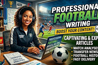 write SEO football articles in french