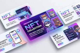 design crypto designs, flyers, posters, nft ads