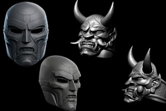 3d mask 3d helmet cosplay 3d model 3dhalloween face mask printable 3d mask model