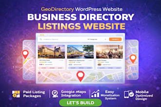 design geo directory website business directory listing wordpress website