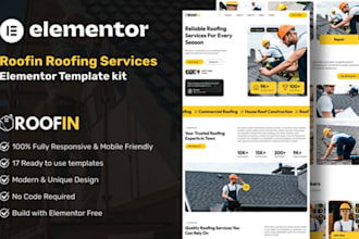 design professional roofing website for roofing contractors