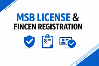 handle US and canada msb license, fincen registration and compliance filing