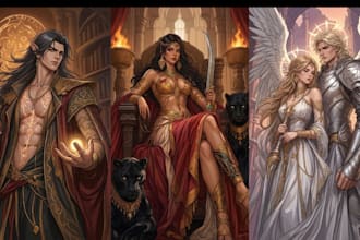 draw nsfw or sfw character art, 3d art, erotic illustration, semi realistic art