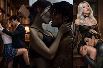 draw nsfw or sfw character art, 3d art, erotic illustration, semi realistic art