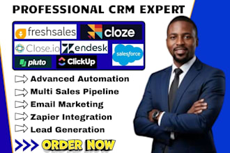 setup zendesk salesmate clickup plutio cloze crm freshsales close io automation