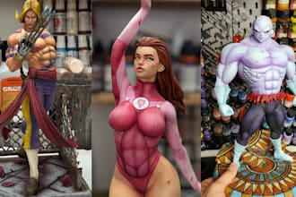 3d print and paint diorama 3d anime action figure miniature 4k 8k 12k resin fdm