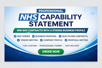 create a professional nhs capability statement for contracts