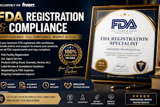fda registration fda compliances label review fda US agent fsvp 510k dossier