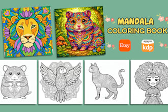 design custom mandala coloring book pages for amazon KDP