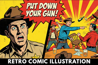 do retro comic vintage pop art illustration art deco poster art deco t shirt