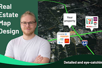 professional real estate aerial and illustrated maps