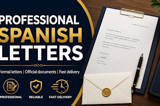 write professional spanish formal letters and official documents