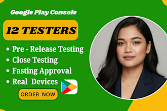 provide 12 testers 20 testers for 14 days closed testing google play console