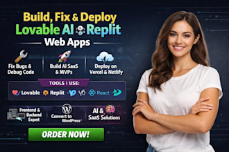 build fix deploy lovable replit v0 frontend backend website webapp ai mvp replit