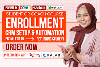 automate student course enrollment using zoho kajabi trainercentral hubspot ghl