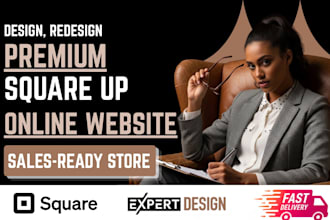 set up square online store, website, payment, order online system on square up