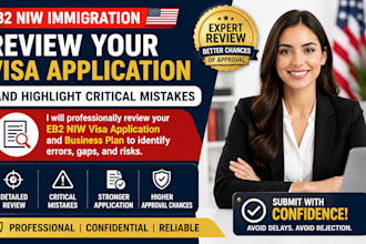 review your visa application and highlight critical mistakes