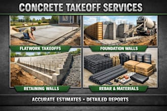 provide concrete material takeoff to save you time