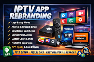 do logo iptv app rebrand player hosting android app tivimate app ibo branding