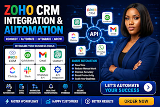 integrate zoho crm quickbooks gmail chatgpt clickup slack whatsapp api workflow