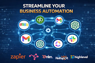 integrate zoho crm quickbooks gmail chatgpt clickup slack whatsapp api workflow