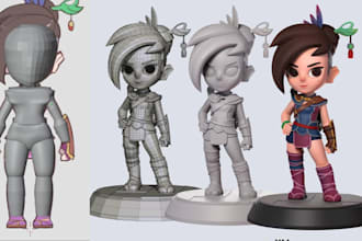 sculpt detailed 3d model for printing  stl file