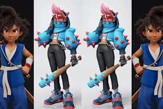 do stylized 3d character game ready character modeling for unity unreal engine