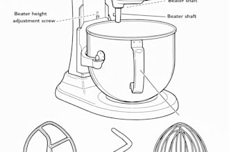 design instruction manual, user guide, assembly instructions and vector line art