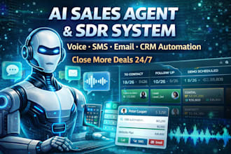 build ai sales agent, ai sdr with ai voice agent, SMS, email, CRM automation