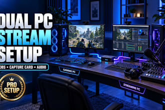 set up dual PC streaming with obs, capture card and audio routing