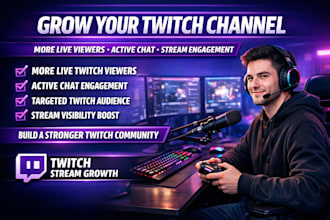 promote your twitch channel with live viewers and active chat engagement