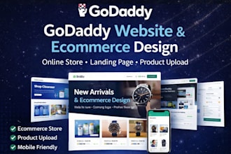 create godaddy website godaddy ecommerce store with product upload