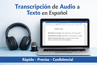 transcribire audio y video a texto en español de forma profesional