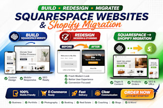 design redesign squarespace website development squarespace to shopify migration