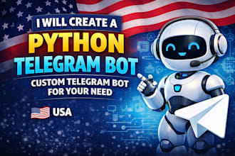 create a python telegram bot  custom telegram bot telegram bot for your need