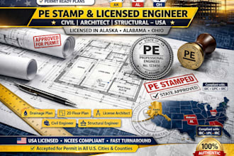 structural engineer licensed architect civil engineer pe stamp chicago idaho USA