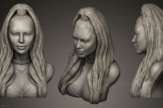 sculpt 3d character modeling, toy, fantasy character, statue for 3d printing