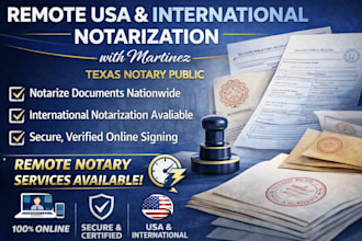 notarize documents remote usa and international texas notary public