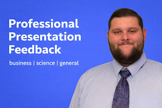 give pitch or presentation feedback no ai involved