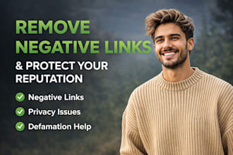 erase negative links, remove mugshots, cases, news articles and blogs in google