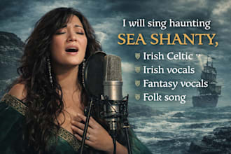 sing haunting sea shanty, irish celtic, irish vocals, fantasy vocals, folk song