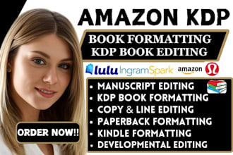 do book editing and formatting for amazon KDP book publishing edit children book