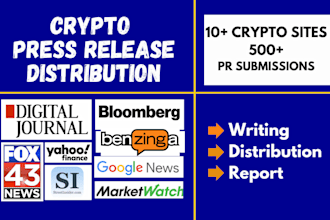 distribute crypto press release and blockchain press release crypto backlinks pr